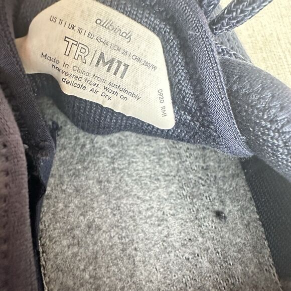 Allbirds Men’s Tree Runners Sneakers Athletic Shoes Marine Blue White Sole 11 US - Picture 8 of 9